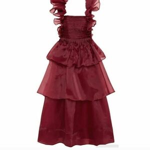 Burgundy dress